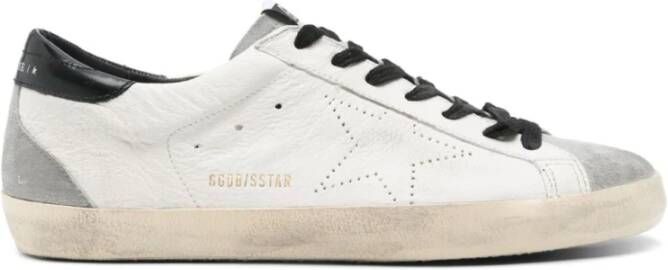 Golden Goose Beige Veterschoenen met Geperforeerd Logo White Heren