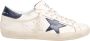 Golden Goose Beige Blauw Leren Sneakers Ronde Neus Beige Heren - Thumbnail 1