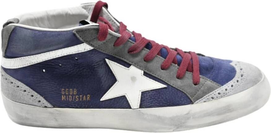 Golden Goose Blauw Grijs Mid Star Sneakers Multicolor Dames