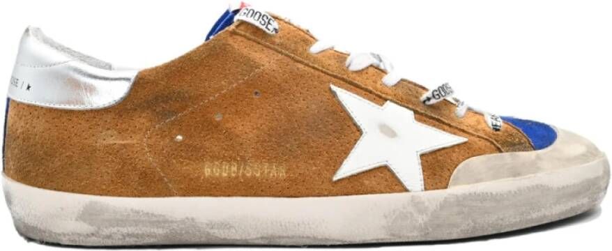 Golden Goose Blauw Wit Ster Sneakers Brown Heren