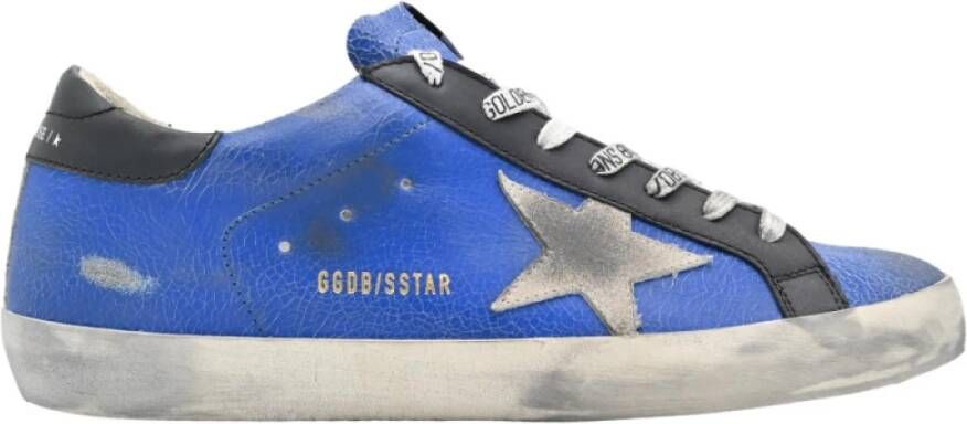 Golden Goose Blauw Zwart Superstar Sneakers Blue Heren