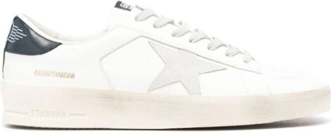 Golden Goose Blauwe Leren Sneakers met Ster Patch White Heren