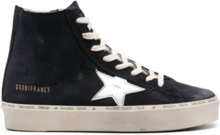 Golden Goose Blauwe Nacht Leren Ster Sneakers Blue Dames