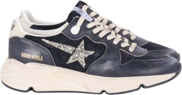 Golden Goose Blauwe Running Sole Sneakers Blue Dames