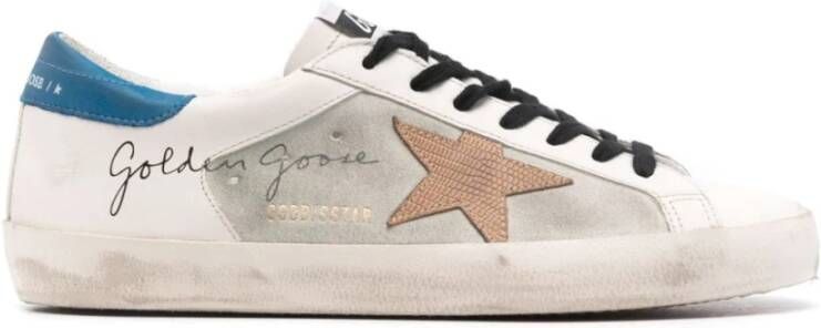 Golden Goose Blauwe Sneakers Logo Patch Ster Detail Multicolor Heren