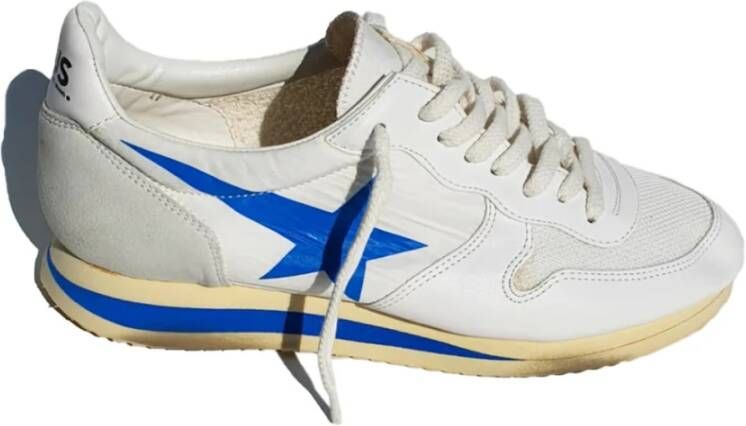 Golden Goose Blauwe Ster Leren Sneakers White Dames