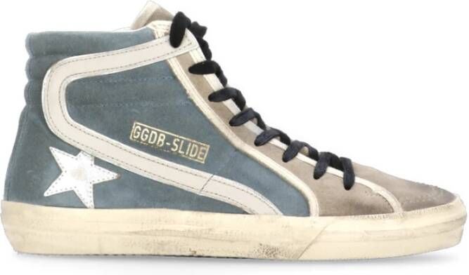 Golden Goose Blauwe Suède High-Top Sneakers Vrouw Blue Dames