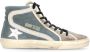 Golden Goose Blauwe Suède High-Top Sneakers Vrouw Blue Dames - Thumbnail 1