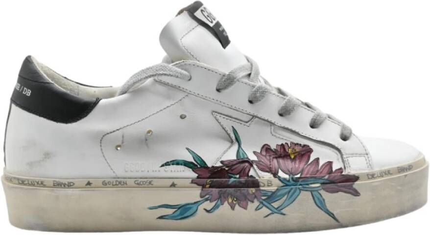 Golden Goose Bloemen Hi-Star Sneakers White Heren