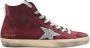 Golden Goose Bordeaux Glitter High Top Sneakers Red Heren - Thumbnail 1