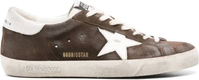 Golden Goose Bruin Wit Super Star Sneaker Brown Heren