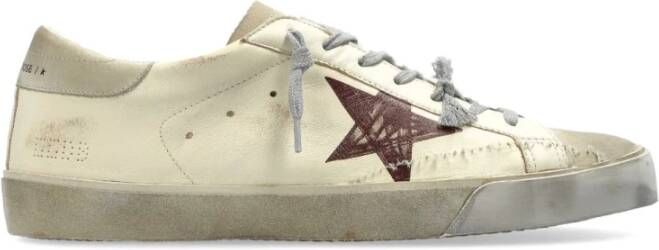 Golden Goose Bruine Ster Kalfsleren Sneakers White Heren