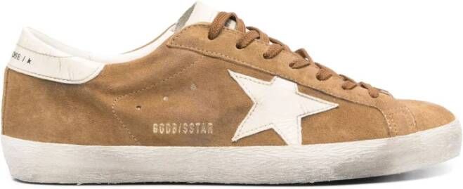 Golden Goose Bruine Veterschoenen met Sterpatch Brown Heren