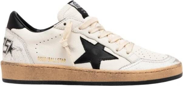 Golden Goose Crackle-effect Leren Ballstar Sneakers White Heren