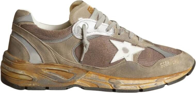 Golden Goose Dad-Star Taupe Zilver Sneakers Beige Heren