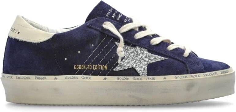 Golden Goose Donkerblauwe Sterrenpatch Sneakers Blue Dames