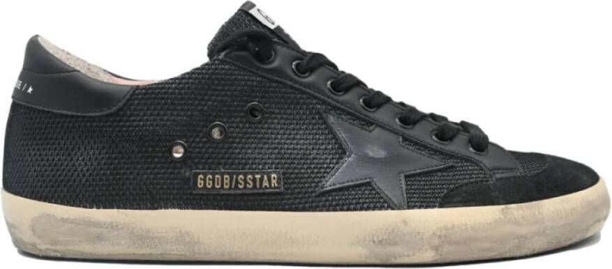 Golden Goose Donkergrijze en Zwarte Superstar Sneakers Black Dames