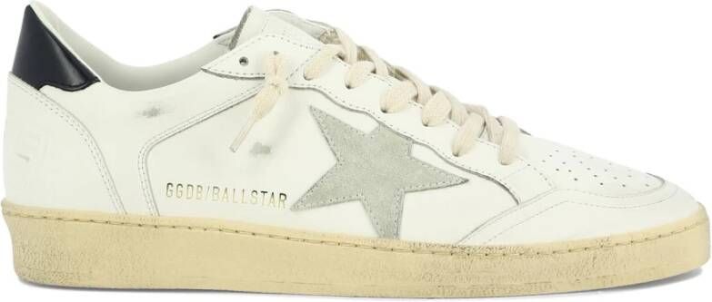 Golden Goose Wit IJs Nacht Blauwe Bio Based Suède Hak White Heren