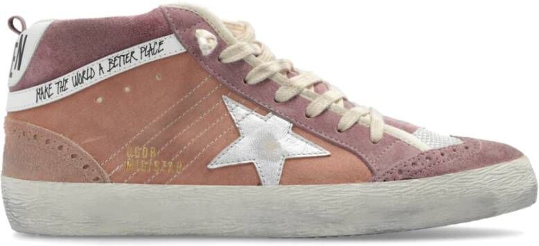 Golden Goose Enkellaagse Sneakers 'Star Double Quarter' Pink Dames
