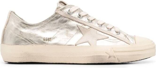 Golden Goose Low-Top Sneakers V-Star 2 Sneakers Leather Metallic in staalgrijs