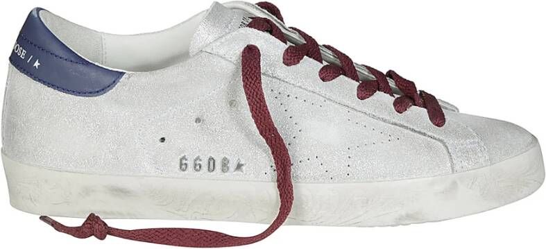 Golden Goose Gelamineerde leren veterschoenen Gray Dames