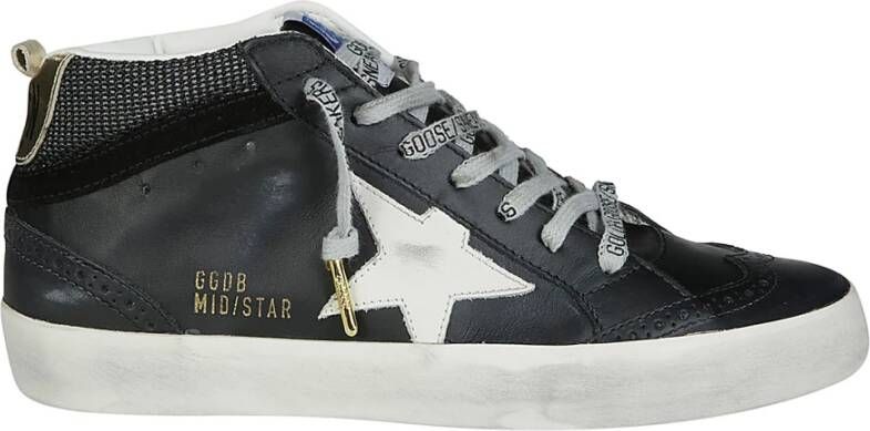 Golden Goose Gelamineerde Mid Star Stella Sneakers Black Dames