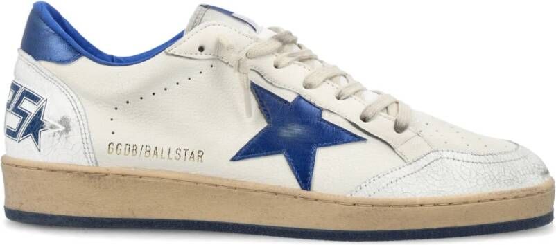 Golden Goose Gelamineerde ster hiel barst spoor sneakers White