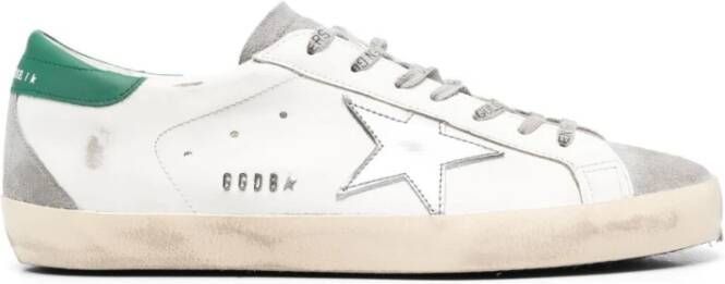 Golden Goose Gelamineerde ster leren sneakers White Heren