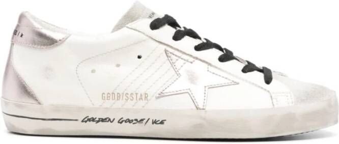 Golden Goose Gelamineerde Ster Suède Sneakers White Dames