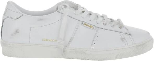 Golden Goose Glanzend Leren Sneakers Wit White Heren