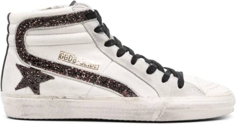 Golden Goose Glinsterende witte sneakers White Dames