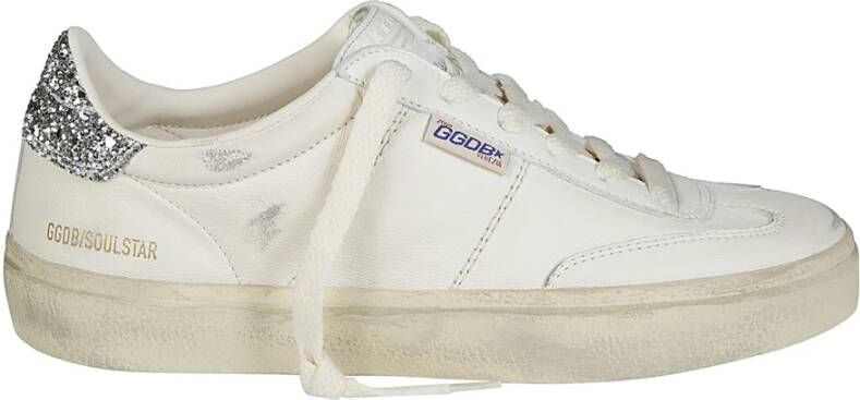 Golden Goose Glitter Hiel Leren Sneakers White Dames