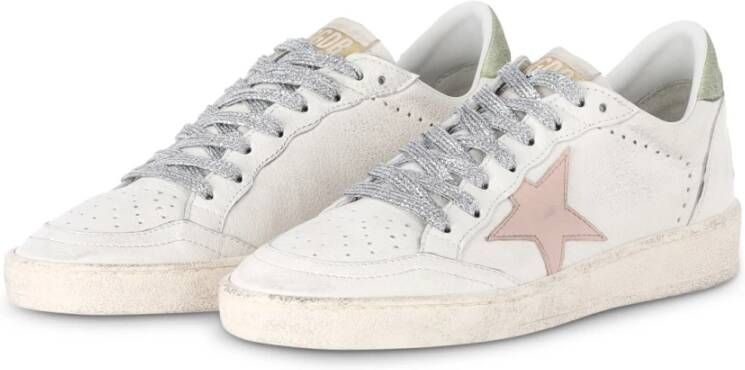 Golden Goose Glitter Lace Sneaker in Used Look White Dames