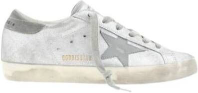 Golden Goose Glitter Leren Super-Star Sneakers Gray Dames