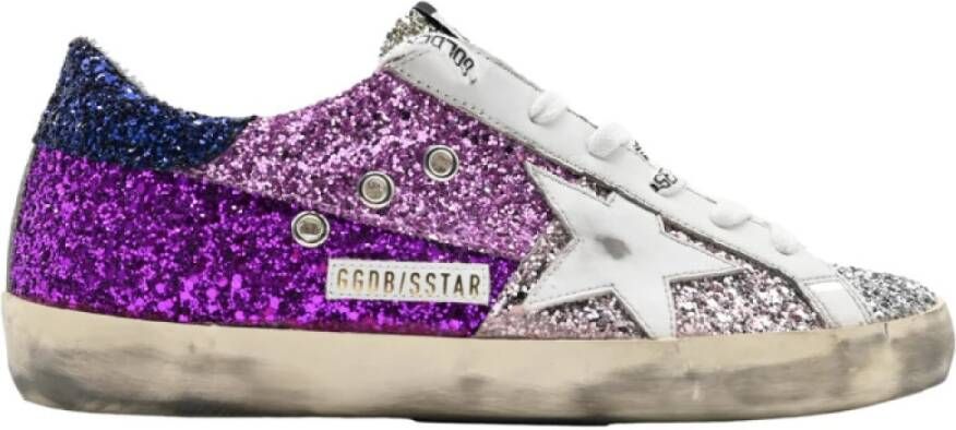 Golden Goose Glitter Rose White Star Sneakers Multicolor Dames
