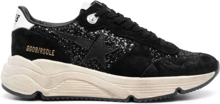 Golden Goose Glitter Running Sole Sneakers Zwart Dames