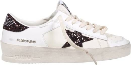 Golden Goose Glitter Star and Heel Sneakers White Dames