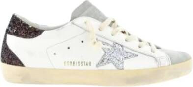 Golden Goose Glitter Star Brown Heel Sneakers White Dames