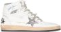 Golden Goose Glitter Star Nappa Upper Enkellaarzen White Dames - Thumbnail 1