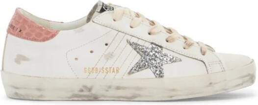 Golden Goose Glitter Ster Leren Sneakers White Dames