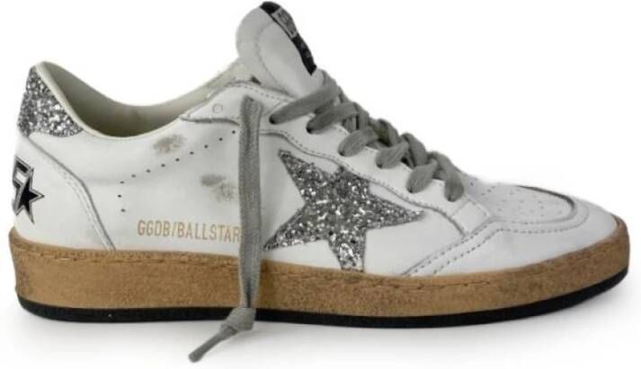 Golden Goose Glitter Ster Witte Sneakers White Dames