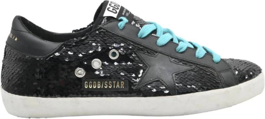 Golden Goose Glitter Strass Zwarte Sneakers Black Dames