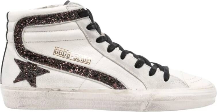 Golden Goose Glitter Wave High Top Sneakers White Dames