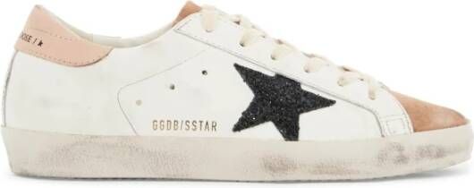 Golden Goose Glitterende Super Star Sneakers met Vintage Effect White Dames