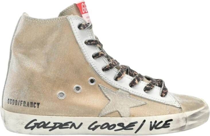 Golden Goose Goud IJs en Wit Sneakers Beige Dames