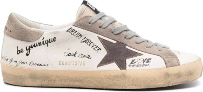 Golden Goose Graffiti Ster Kalf Sneakers White Heren