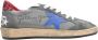 Golden Goose Grijze Blauwe Ster Sneakers met Glitter Achterkant Gray Heren - Thumbnail 1