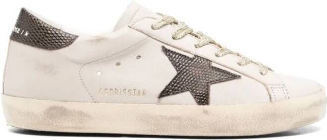 Golden Goose Grijze Bruine Ster Sneaker White Dames