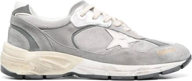 Golden Goose Hardlopende Vader Net Bovenwerk Suède Neus en Spoorleer Ster Gray Heren