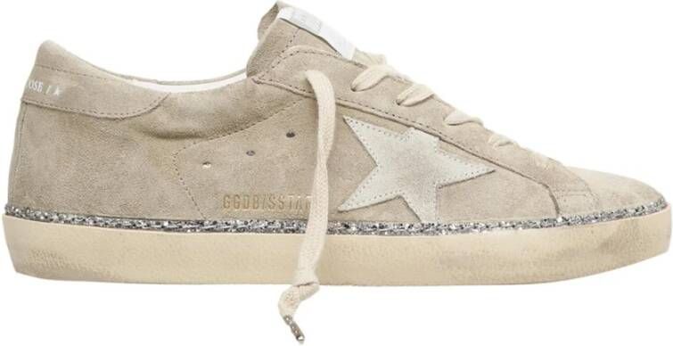 Golden Goose Grijze Klassieke Sneakers met Glitteraccenten Gray Dames